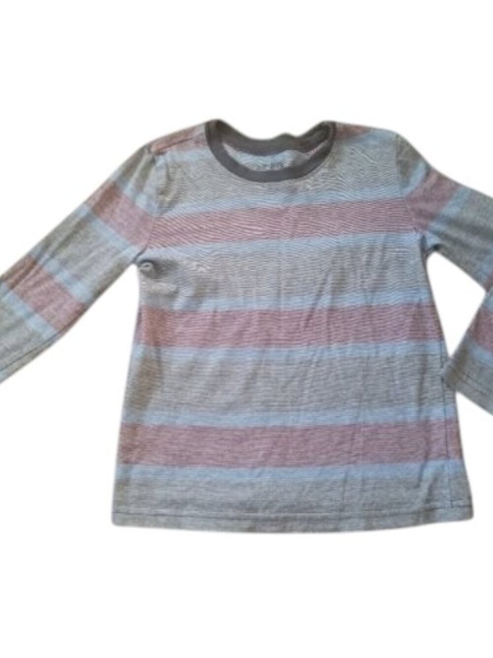 JUMPING BEANS Blue and Gray Striped Long Sleeved Top Boys Size 5T